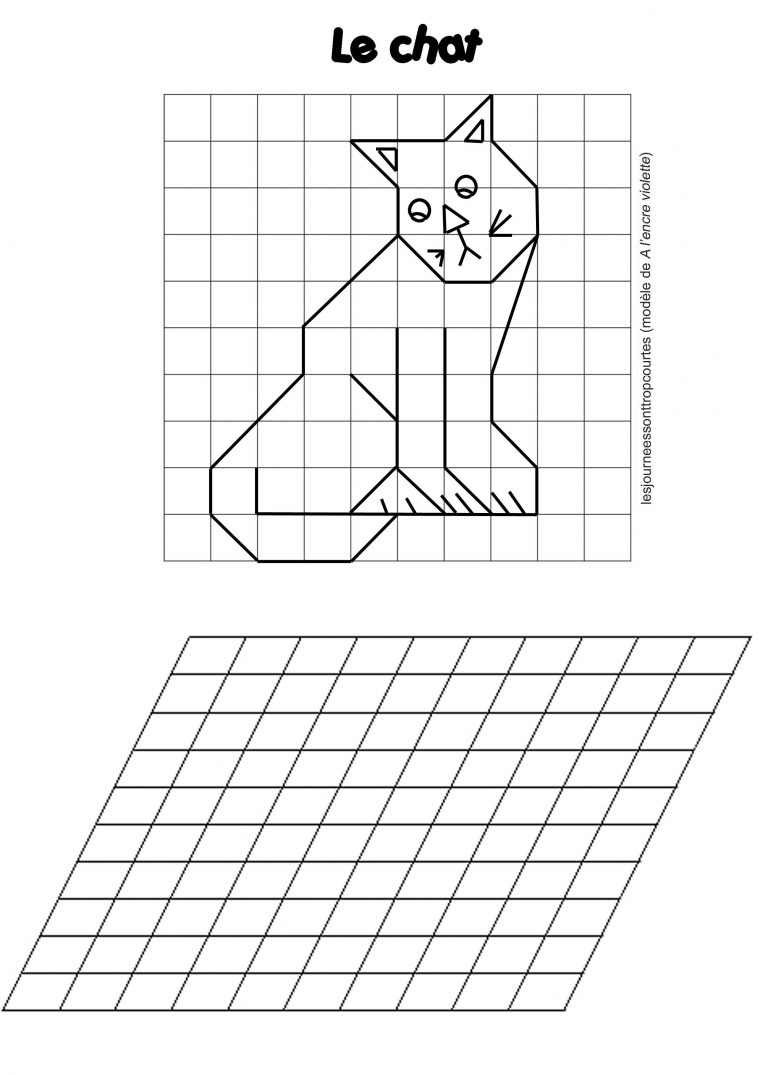 Reproduction De Figures | Math Scolaire | Dessin Quadrillage à Reproduction Sur Quadrillage Ce2