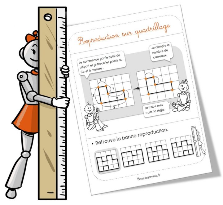 Reproduction Sur Quadrillage | Bout De Gomme encequiconcerne Reproduire Une Figure