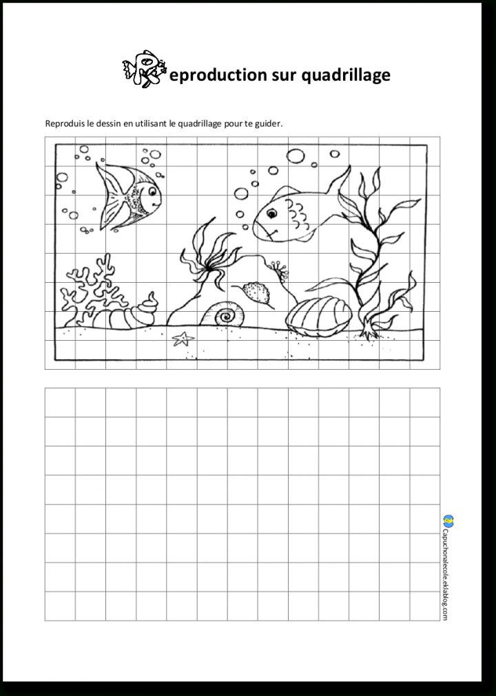 Reproduction Sur Quadrillage – Capuchon À L'école pour Reproduction Sur Quadrillage Cp