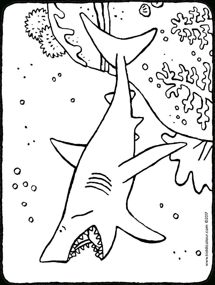 Requin Dans L'eau – Kiddicoloriage encequiconcerne Coloriage Requin À Imprimer