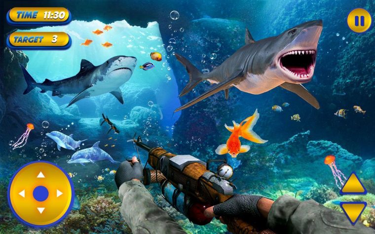 Requin Sous-Marin De Pêche Au Requin Tigre Jeu Pour Android serapportantà Requin Jeux Video