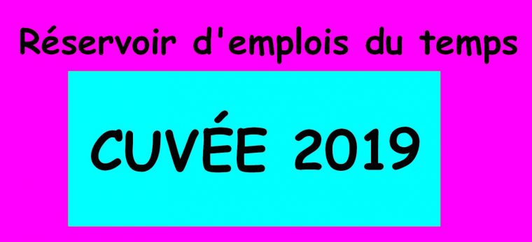 Réservoir D'emplois Du Temps – Cuvée 2019 ! – Le Tour De Ma pour Programme Grande Section Maternelle Gratuit