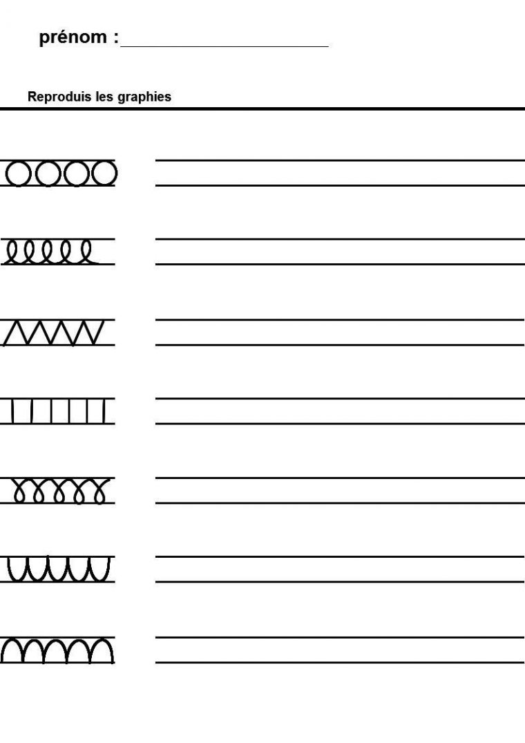 Ressources Pédagogiques : Les Graphies De Base | Fiches De à Graphisme Maternelle A Imprimer Gratuit