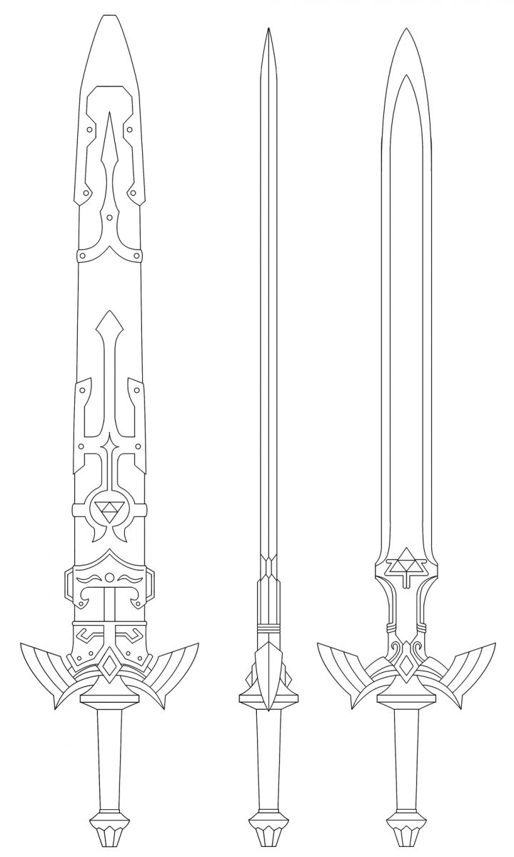 Resultado De Imagem Para Zelda Master Sword Blueprint pour Coloriage D Épée