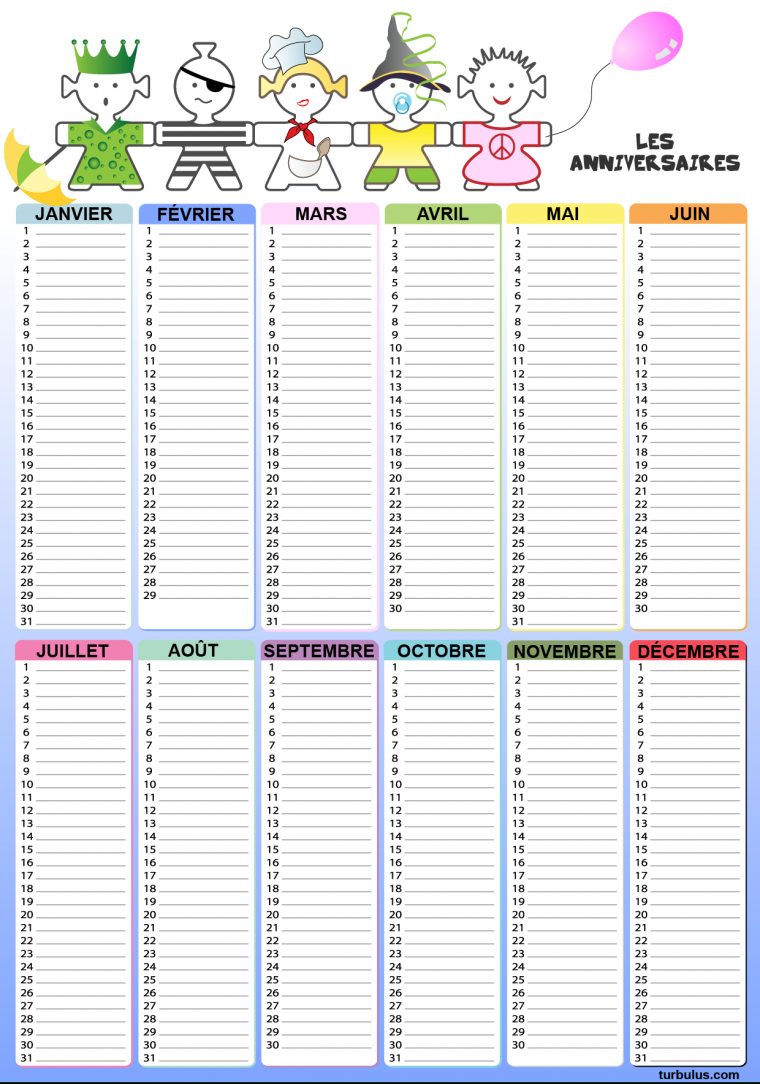 Résultat De Recherche D'images Pour "calendrier Pour Noter destiné Calendrier Anniversaire À Imprimer