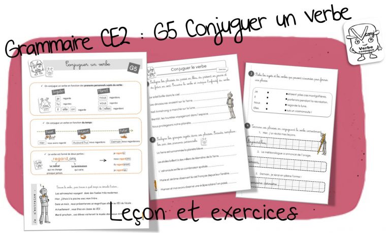 Réussir En Grammaire Au Ce2 : G5. Conjuguer Un Verbe | Bout destiné Cours Ce2 A Imprimer