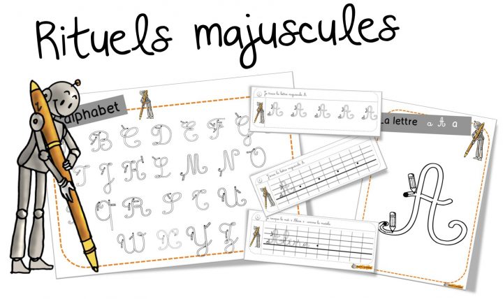 Rituels Écriture : Les Majuscules | Bout De Gomme avec Modele Alphabet Majuscule