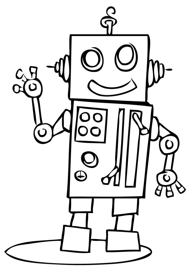 Robot #9 (Personnages) – Coloriages À Imprimer tout Coloriage Robot À Imprimer