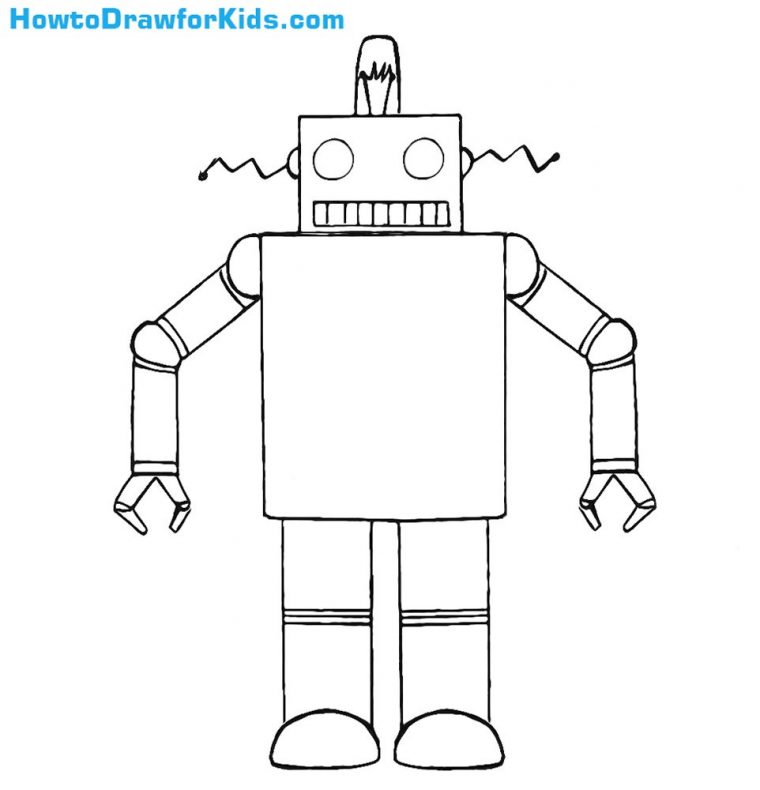 Robot Drawing For Kids pour Coloriage Robot À Imprimer