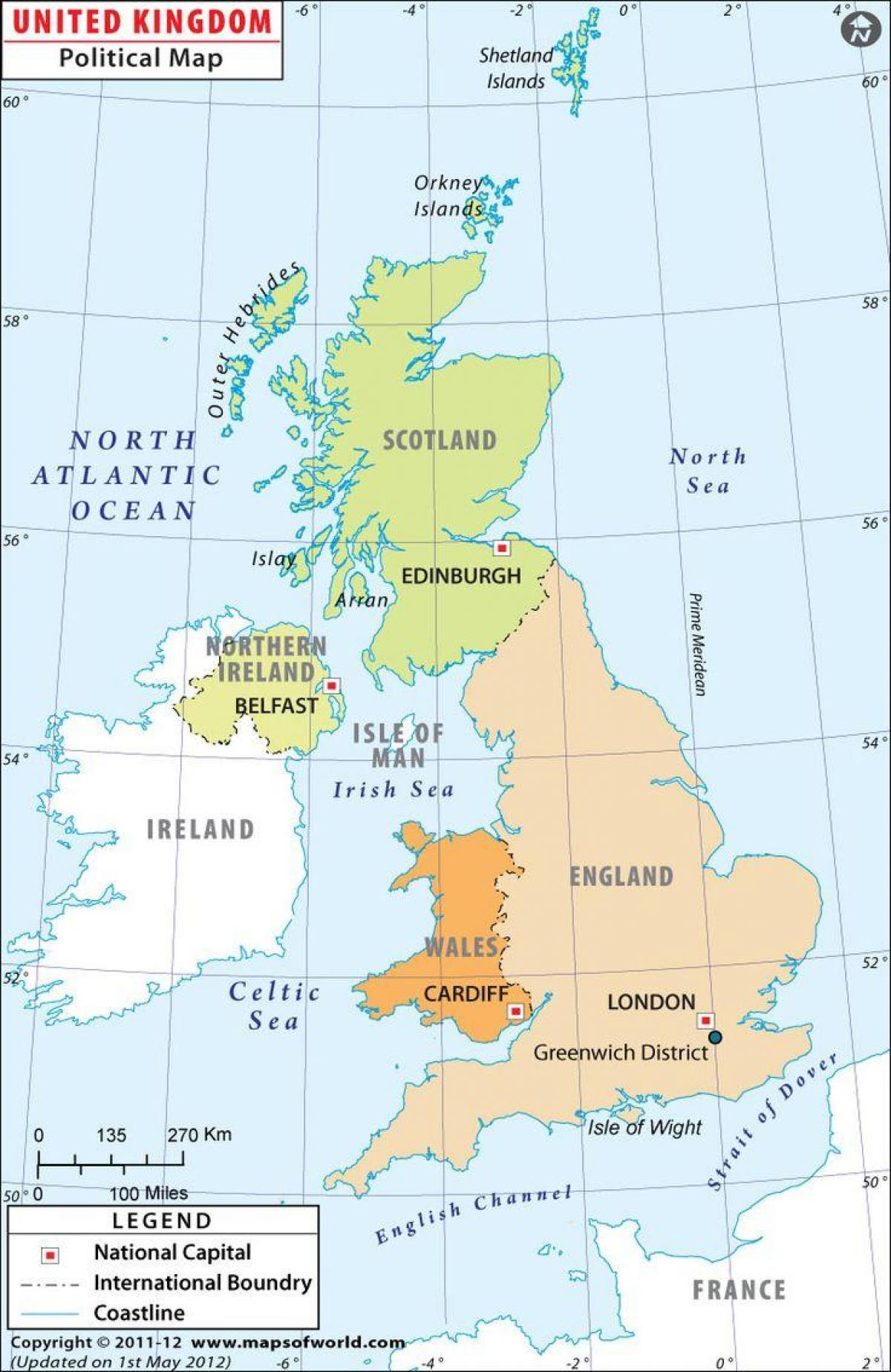 Royaume-Uni Carte Avec Des Capitales - Carte Du Royaume-Uni tout Carte Europe Avec Capitale