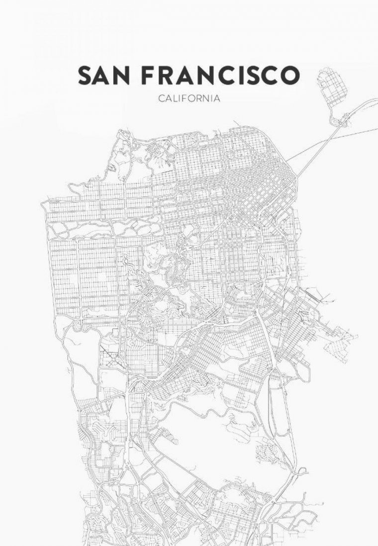 San Francisco Carte Imprimer – Imprimer La Carte De San tout Carte Des Etats Unis À Imprimer