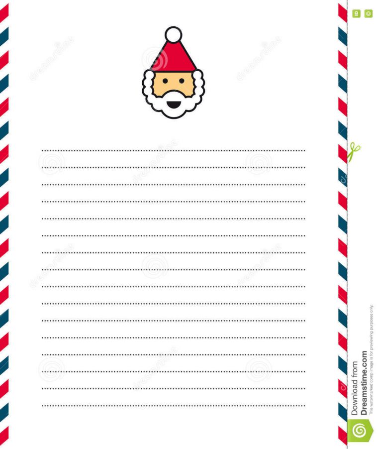 Santa Clause Letterhead Stock Vector. Illustration Of à Papier Lettre De Noel