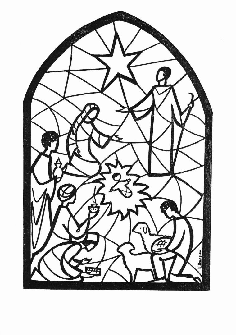 Santons Nativity Clipart Coloriage Berger Mouton A Imprimer