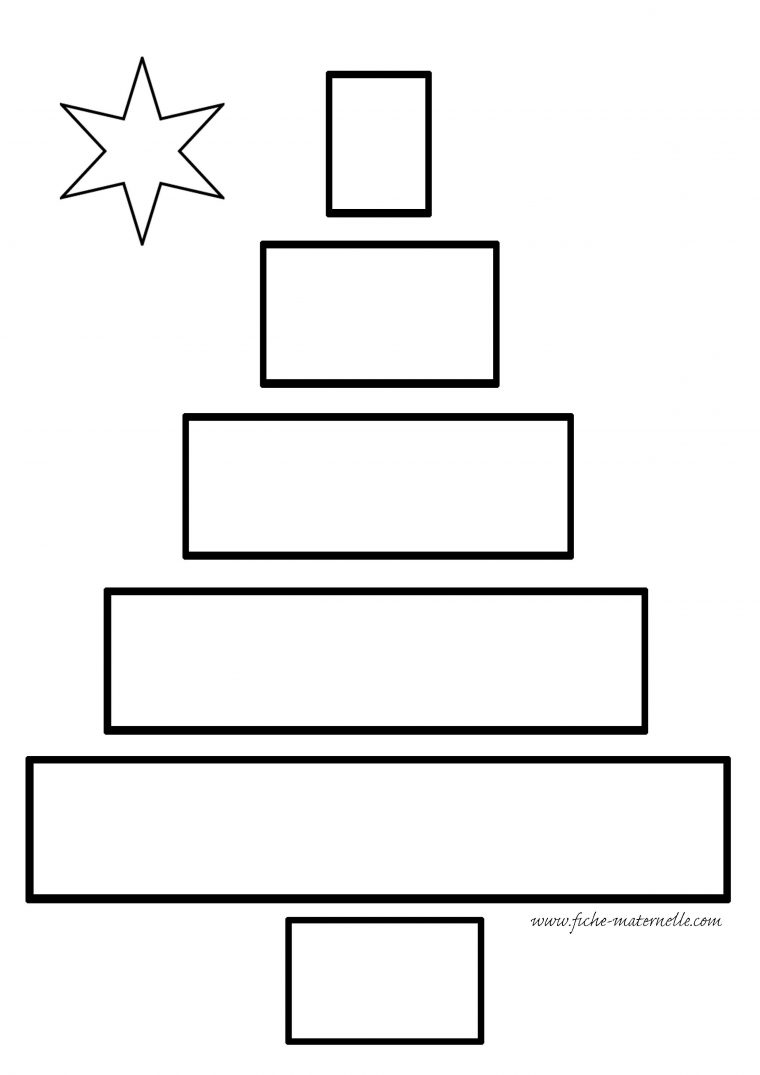 Sapin Constitué De Bandes De Différentes Longueurs … | Noel concernant Gabarit Sapin De Noel A Imprimer