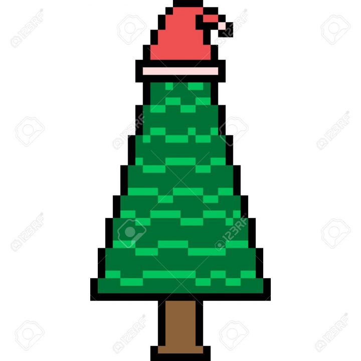 Sapin De Noël De Pixel Art intérieur Dessin Pixel Noel