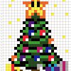 Sapin De Noël Et Cadeaux - Pixel Art | La Manufacture Du Pixel concernant Dessin Pixel Noel