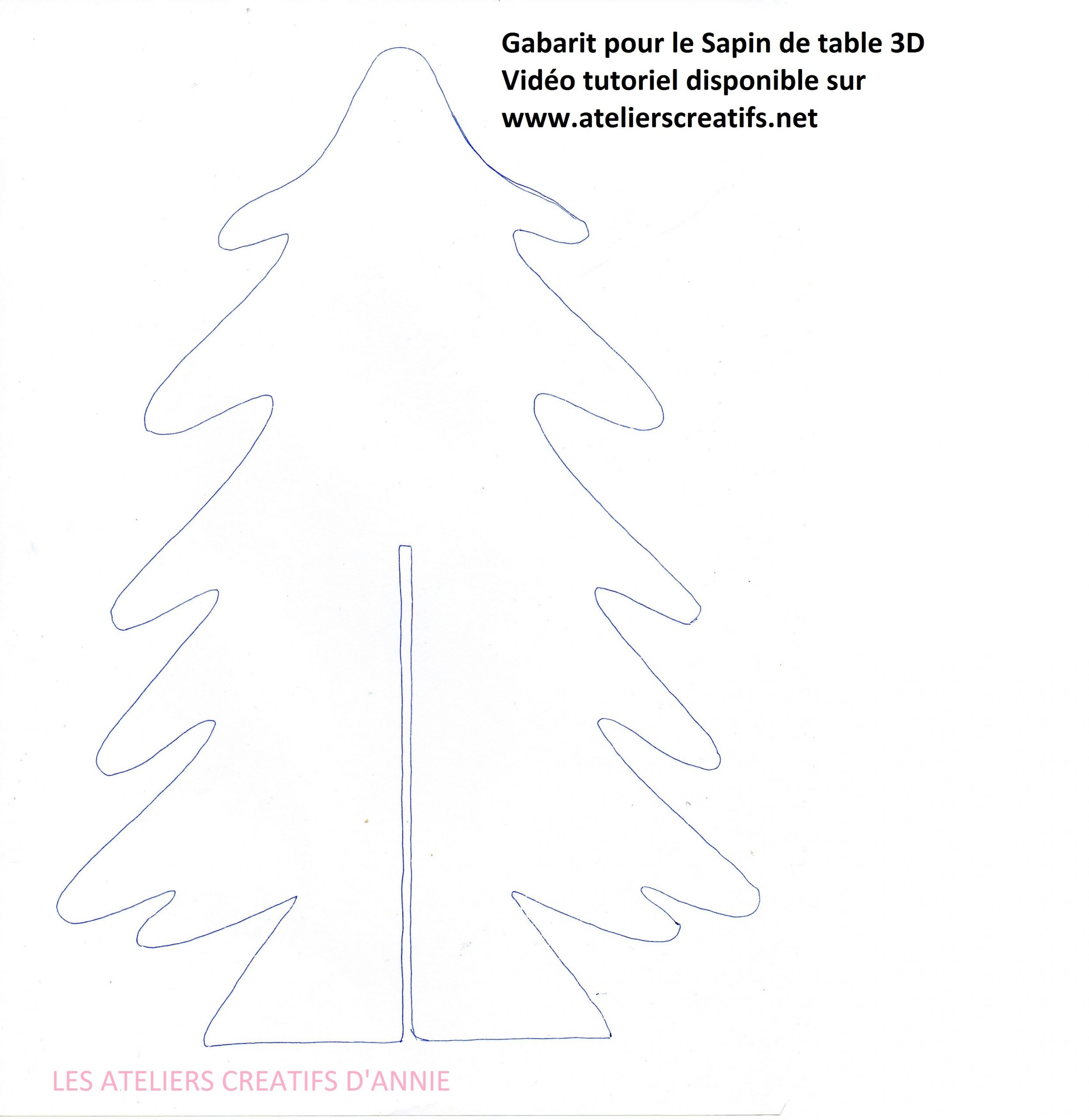 Sapin De Table En 3D [4/6 Ans] Atelier Enfant- – Les pour Gabarit Sapin De Noel