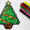 Sapin En Pixel Art intérieur Pixel Art De Noël