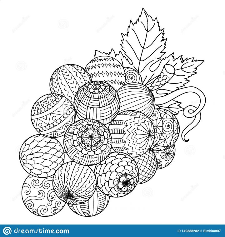 Schéma D'un Groupe De Raisin Pour Imprimer Sur Les pour Livre De Coloriage À Imprimer