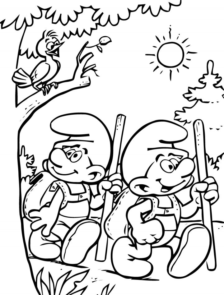 Schtroumpfs #115 (Dessins Animés) – Coloriages À Imprimer pour Schtroumpf À Colorier