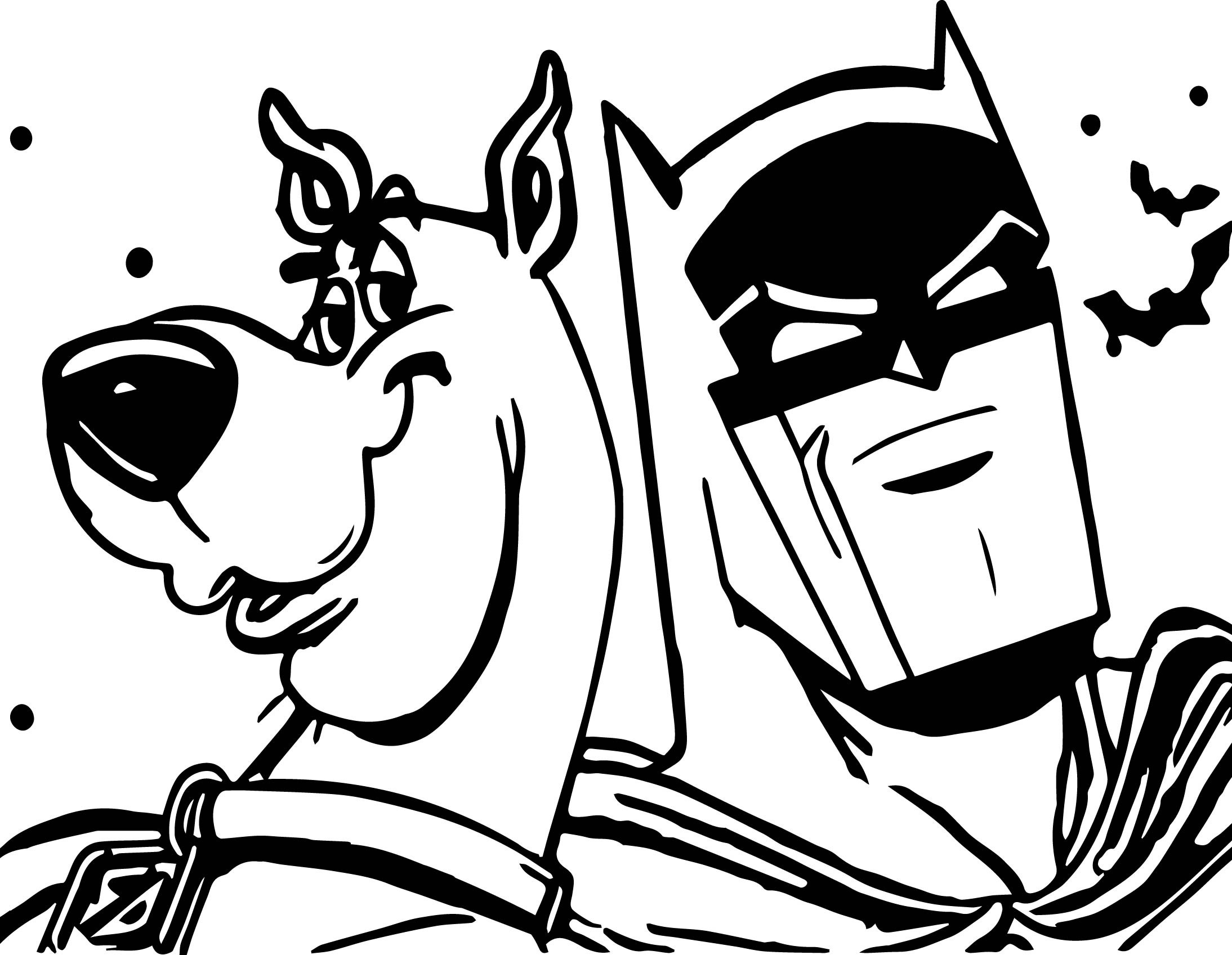 Scooby Doo And Batman Coloring Pages destiné Scooby Doo À Colorier
