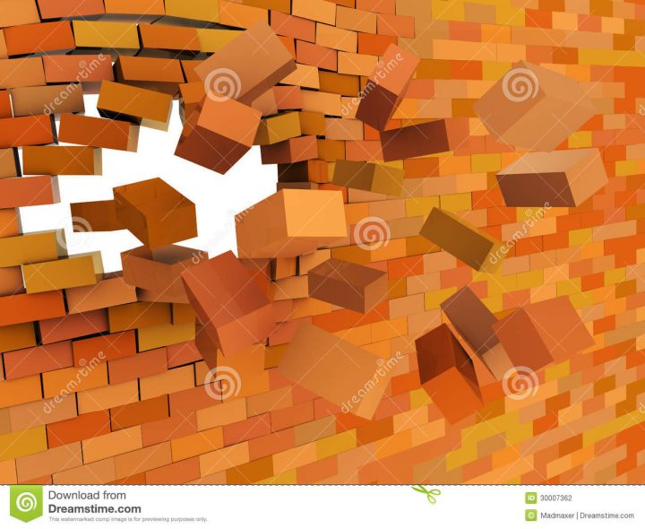 Se Briser De Mur De Briques Illustration Stock concernant Casse Brique En Ligne