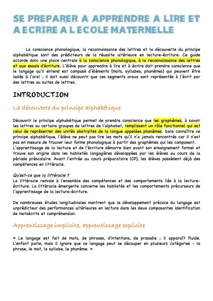 Se Préparer À Apprendre À Lire Et À Écrire À L'école serapportantà Apprendre Ecriture Maternelle