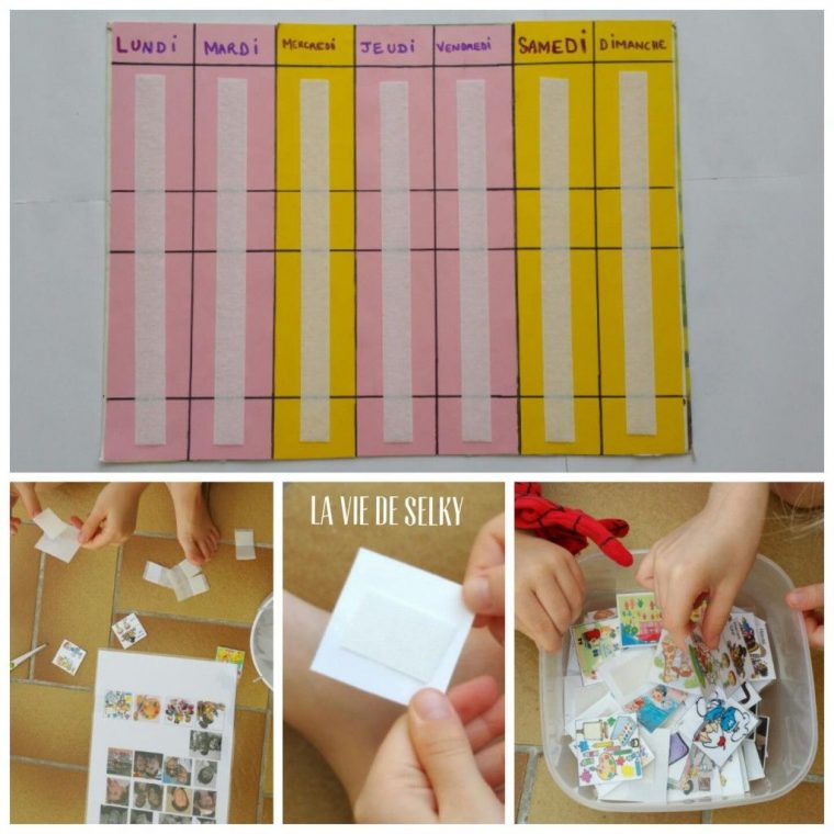 Selky Fabrique Du Calendrier Pour Enfant #diy – La Vie De pour Calendrier Enfant Semaine