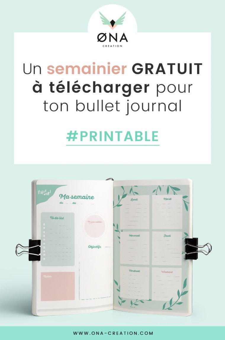 Semainier Gratuit À Télécharger Et Imprimer • Free Printable pour Journal De Vacances A Imprimer