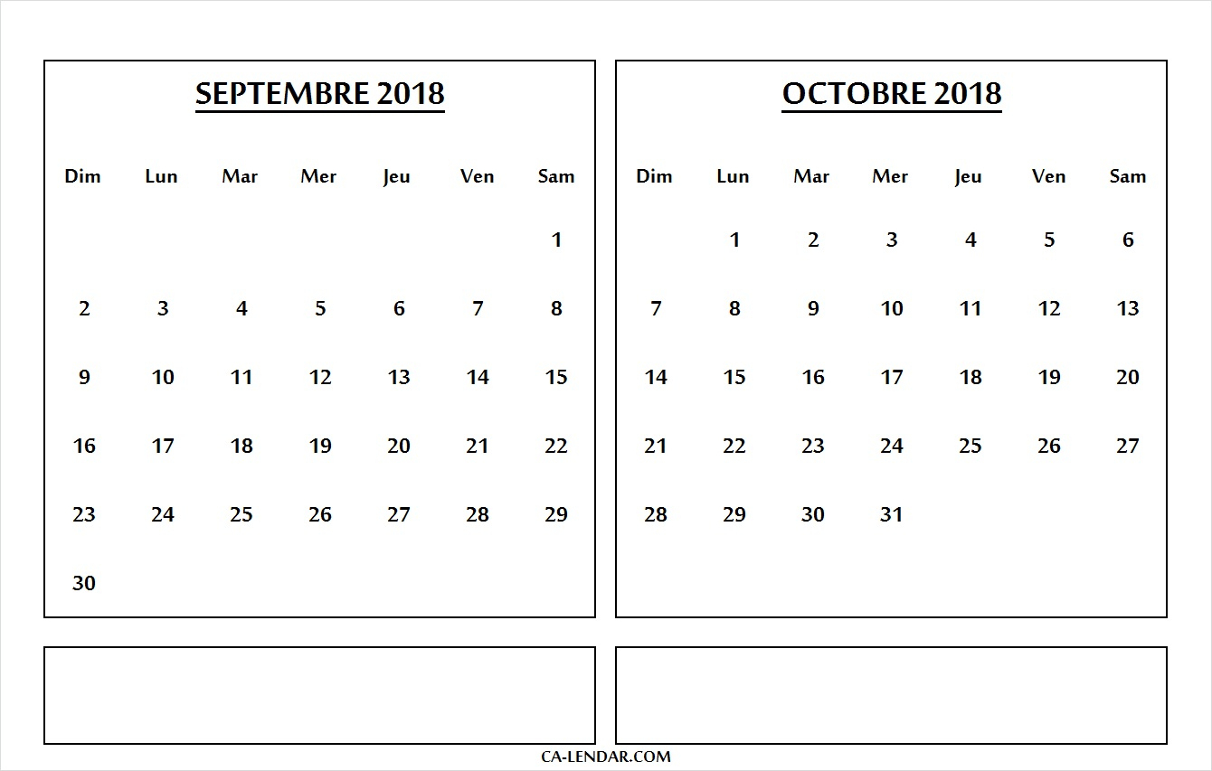 Septembre A Octobre 2018 Calendrier A Imprimer Gratuit encequiconcerne Calendrier 2018 Imprimable Gratuit