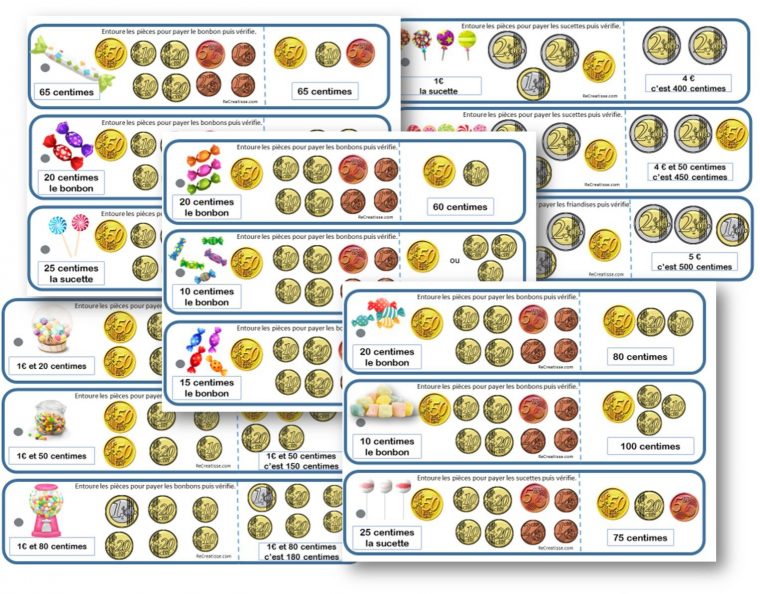 Sequence Monnaie : Ateliers – Exercices – Mémos | Jeux intérieur Billets Et Pièces En Euros À Imprimer