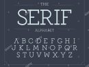 Serif Lettres Ensemble. Vecteur D'alphabet Latin Moderne avec Modèle D Alphabet
