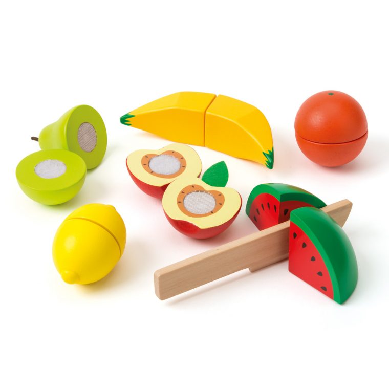 Set De 6 Fruits En Bois À Découper avec Jeux A Decouper