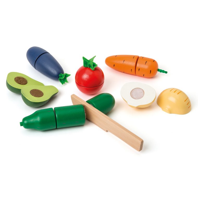 Set De 6 Légumes En Bois À Découper intérieur Jeux A Decouper