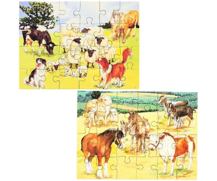 Set Jouet Lot 2 Mini Puzzles Ludique Jeu Enfant Animaux De pour Jeux Les Animaux De La Ferme