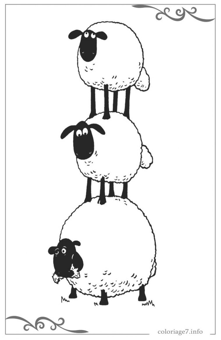 Shaun Le Mouton Jeux De Coloriage En Ligne à Photo De Mouton A Imprimer