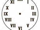 Simple Clock Black Roman Numerals Isolated White Background à Dessin Chiffre Romain