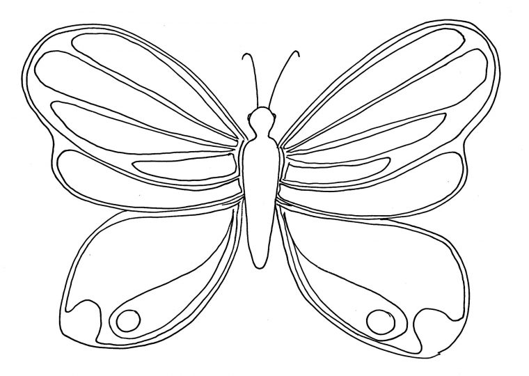 Simple Coloriage De Papillon – Coloriage De Papillons tout Dessin Papillon À Colorier