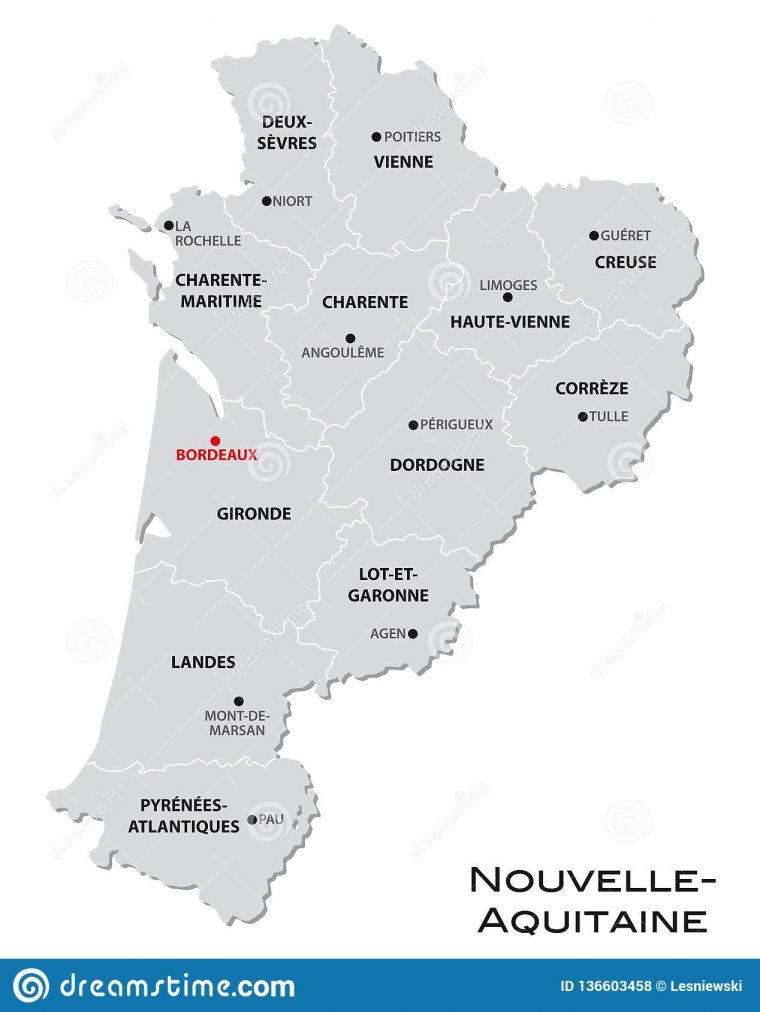 Simple Gray Administrative Map Of The New French Region encequiconcerne Nouvelle Carte Region