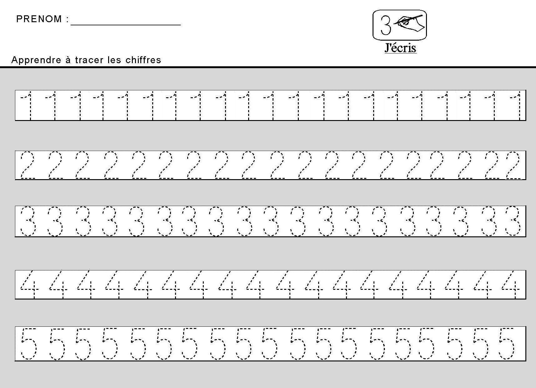 Site Maternelle : Apprendre À Tracer Des Chiffres En Moyenne serapportantà Exercice De Maternelle A Imprimer Gratuit 