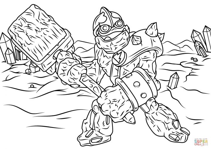 Skylanders Giants Tree Rex Coloring Pages Coloriage Dessin intérieur Dessin De Skylanders