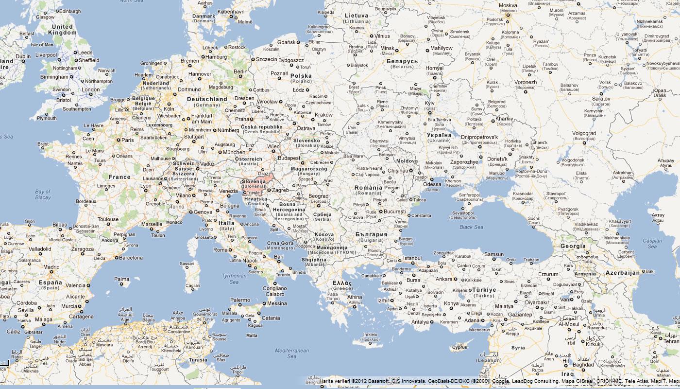 Slovenia Map And Slovenia Satellite Images encequiconcerne Carte D Europe 2017