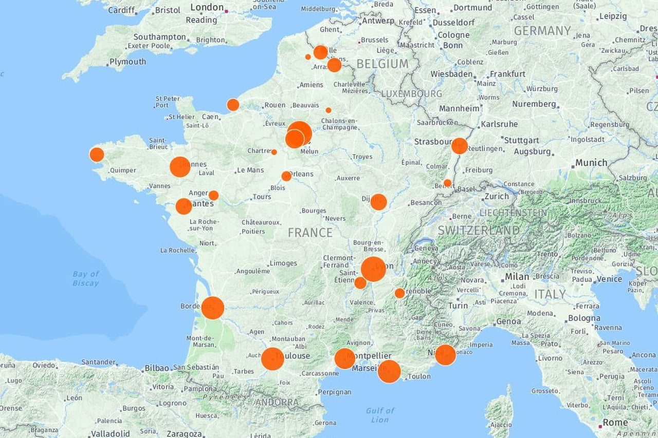 Smart City : Où Sont Les Villes Intelligentes En France destiné Carte De France Avec Les Villes 