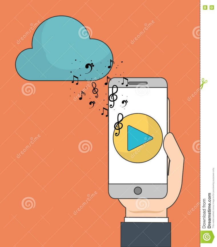 Smartphone Et Icône De Jeu Musique En Ligne Et Technologie destiné Jeux De Musique En Ligne