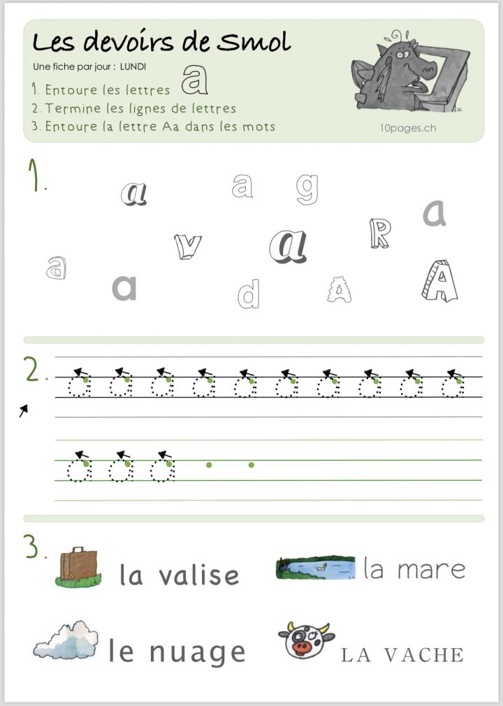 Smol Et Luciole – Fiches Pédagogiques – Collection 10Pages serapportantà Apprendre A Ecrire Gratuit