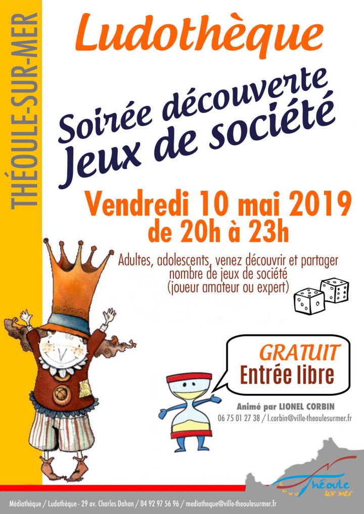 Soirée Découverte Jeux De Société – Théoule-Sur-Mer tout Jeux Societe Gratuit