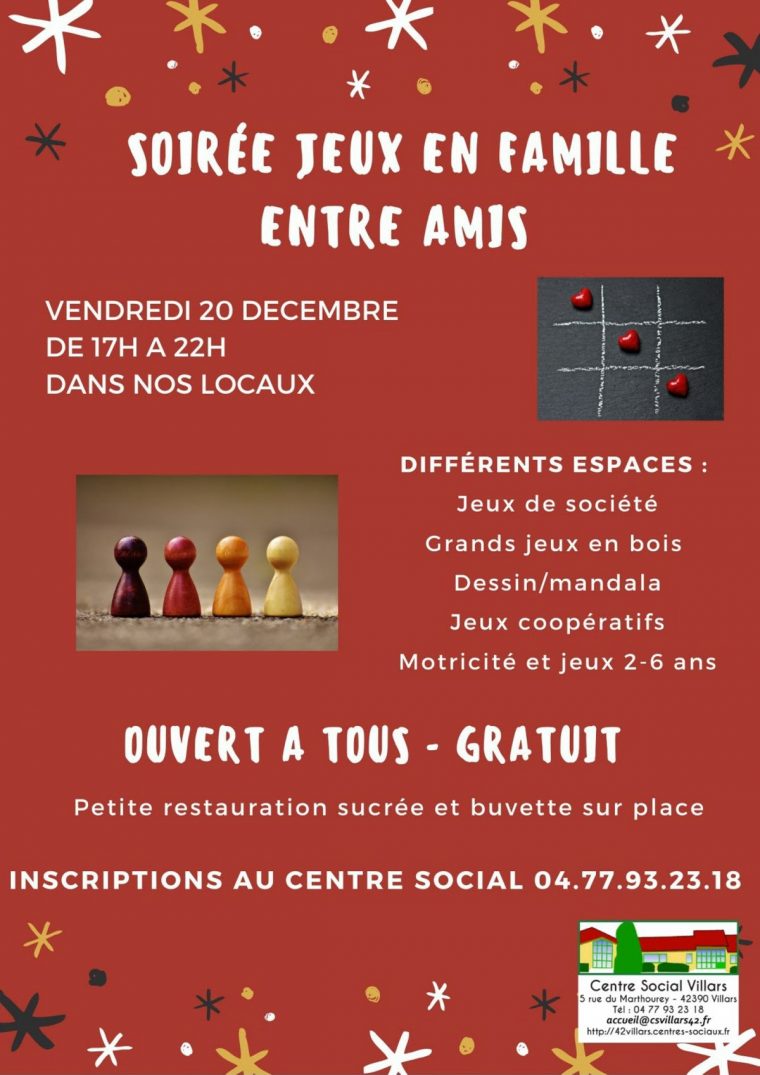 Soiree Jeux : Jeu, Concours A Villars pour Jeux 2 Ans Gratuit