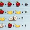 Solution De L'équation Pomme Banane Et Noix De Coco avec Rébus Facile Avec Réponse