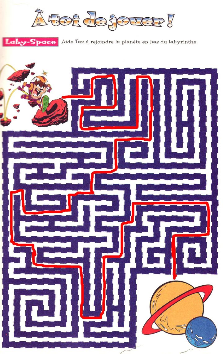 Solution Du Jeu Du Labyrinthe Récré Kids pour Labyrinthe A Imprimer