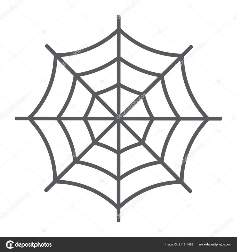 Spider Web Thin Line Icon, Halloween And Decoration, Cobweb pour Dessin D Halloween Facile A Dessiner